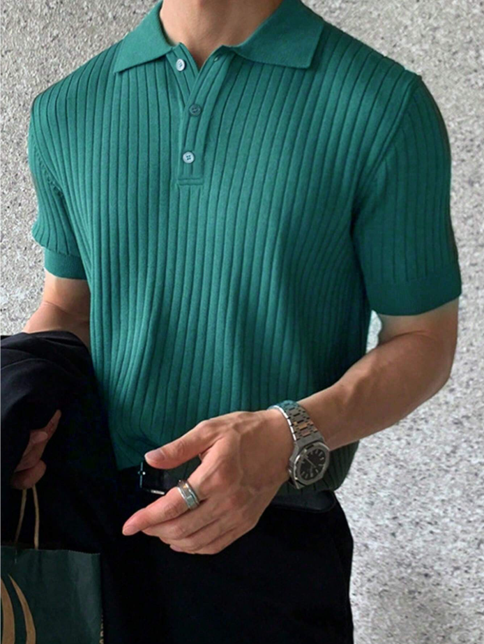 Dokera Knit Polo – Emerald